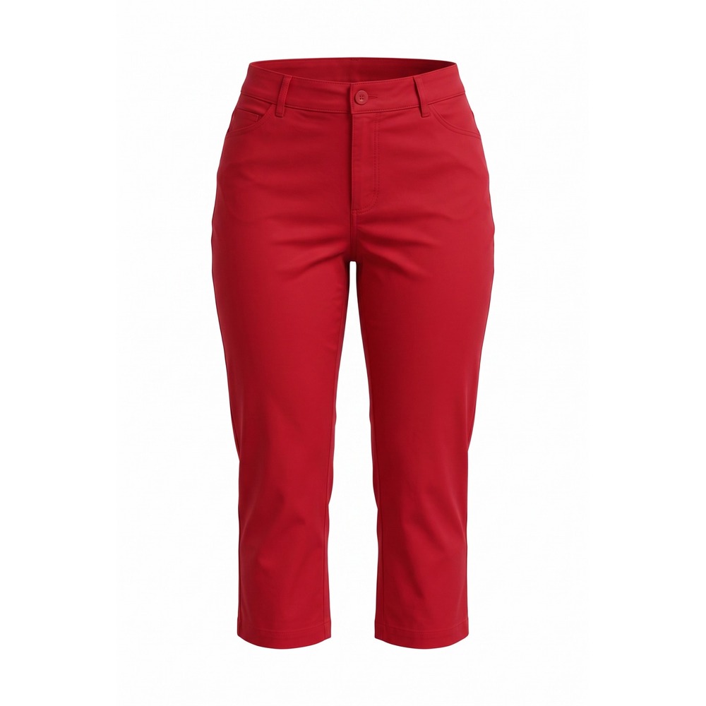 St Johns Bay Womens Red Capri Pants‎ Size 18 Stretch Cotton Cropped Trousers
